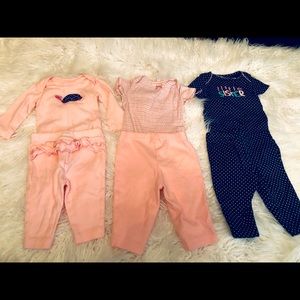 3 outfits for baby girl